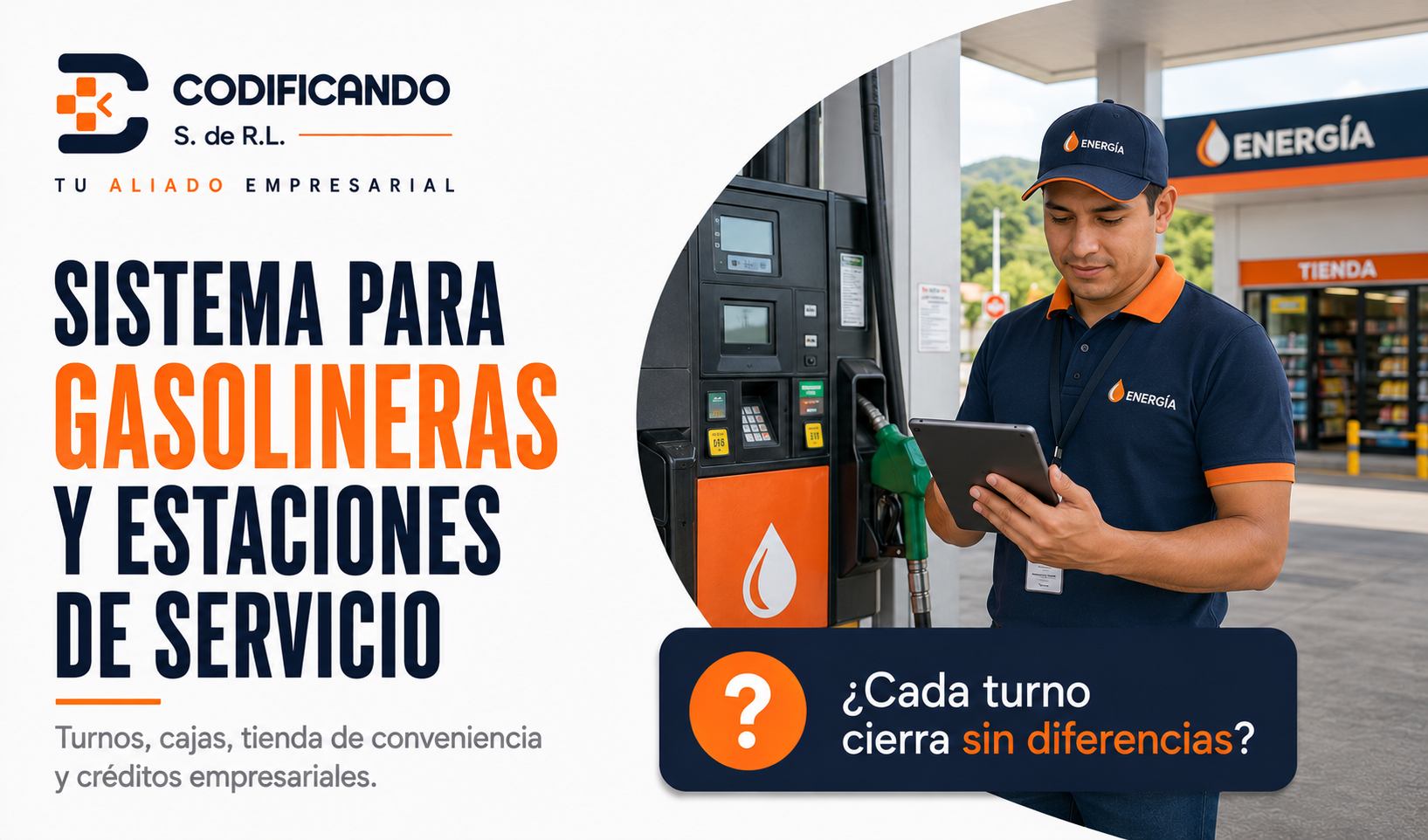 Sistema para gasolineras y estaciones de servicio