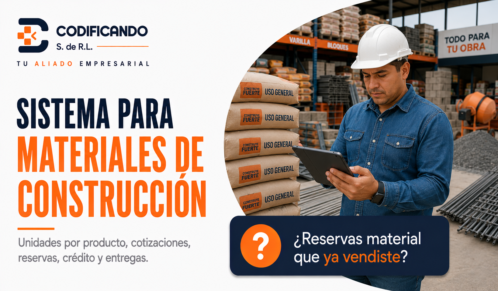 Sistema para negocios de materiales de construcción