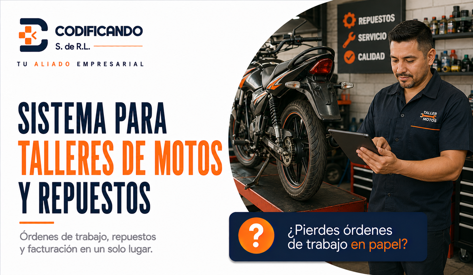 Sistema para Talleres y Repuestos de Motos: Piezas Bajo Control