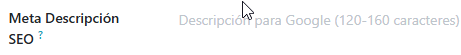 Paso 4 - Meta descripción - Cómo Optimizar el SEO de una Entrada de Blog