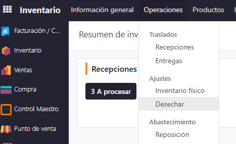 Paso 1 - Ingresar a Productos - Como registrar desechos o mermas