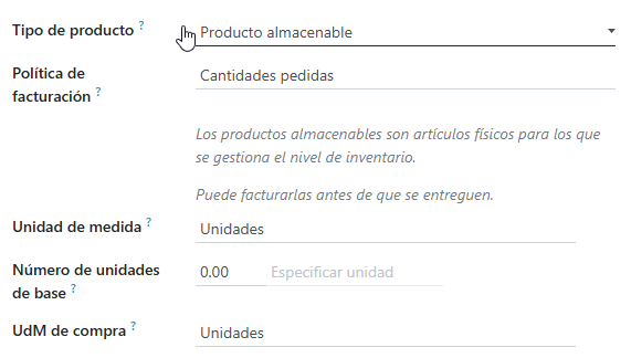 Paso 2 - Ingresar los datos del producto - Cómo Crear un Producto Nuevo