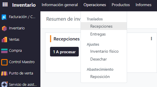 Paso 1 - . Ingresar al Inventario - Cómo Realizar un Inventario Físico