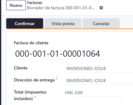 Paso 4 - 4. Confirmar la factura - Cómo Crear y Consultar Facturas