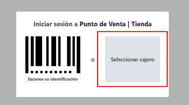 Paso 3 - Selecionar cajero - Cómo abrir caja en el punto de venta