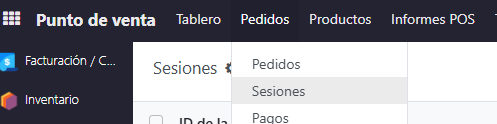 Paso 5 - Revisar sesiones de caja - Cómo Generar Reportes del Punto de Venta