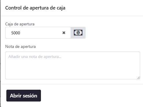 Paso 3 - Registrar el Fondo Inicial - Apertura de caja y arqueo inicial.