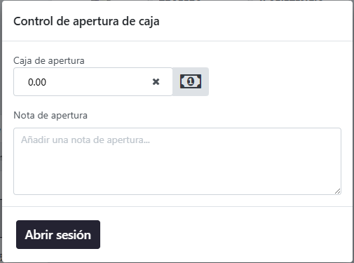 Paso 2 - Apertura de caja - Apertura de caja  arqueo inicial